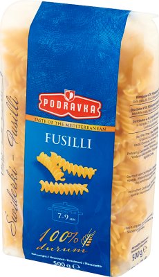 100 % durum wheat pasta Fusilli