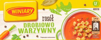 12 cubos de caldo de caldo de pollo con vegetales de raíz