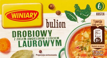 Winiary bulion 6 kostek drobiowy z zielem angielskim i liściem laurowym