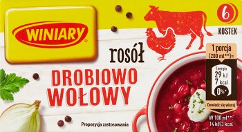 Winiary bulion 6 kostek Rosół drobiowo-wołowy