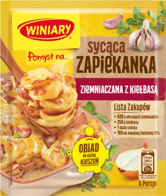 Winiary Pomysł na...  Zapiekankę ziemniaczaną z kiełbasą i cebulką