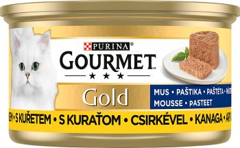 Gourmet Gold karma dla dorosłych kotów puszka  z kurczakiem