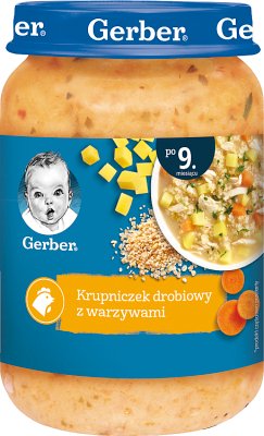 Polnische Küche traditionelle Hühnersuppe krupniczek