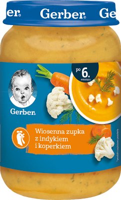 Gerber Kuchnia Polska Wiosenna zupka z indykiem i koperkiem