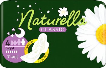 camomile classic night sanitary pads with wings 7 pieces