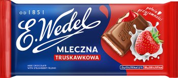 E. Wedel czekolada nadziewana mleczna truskawkowa