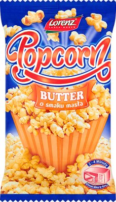 for the preparation of popcorn in a microwave oven with the taste of butter