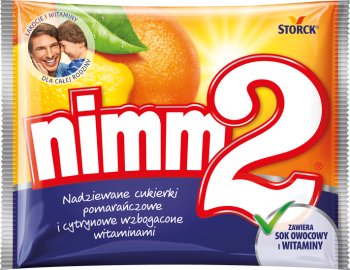 Nimm2 Nadziewane cukierki pomarańczowe i cytrynowe wzbogacone witaminami