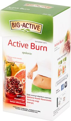 Té de frutas de hierbas Big-Active Active Burn. Suplemento dietético