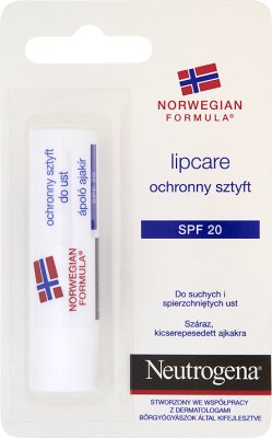 Neutrogena ochronny sztyft do suchych i spierzchniętych ust SPF 20