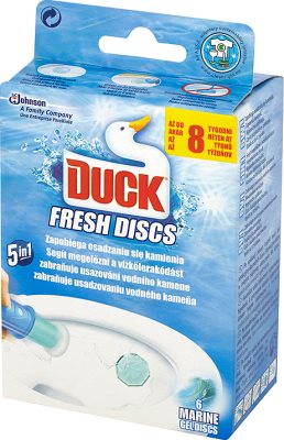Duck Fresh Discs 4in1 Gel puck into the toilet with the scent of the sea