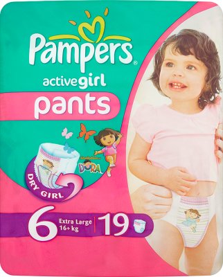 active girl pants diapers 6 extra large 16 + kg
