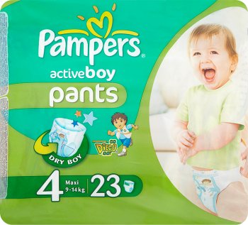 Pampers Active Boy Pants Pieluchomajtki 4 Maxi 9-14 kg
