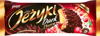 Jeżyki ciastka  Dark Cocoa, karmel, granulat wiśniowy, chrupki ryżowe