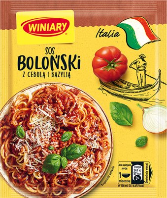 italia Bolognese pasta sauce with onions and basil