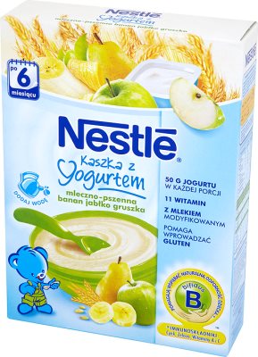 Nestle Kaszka z jogurtem mleczno-pszenna banan jabłko gruszka