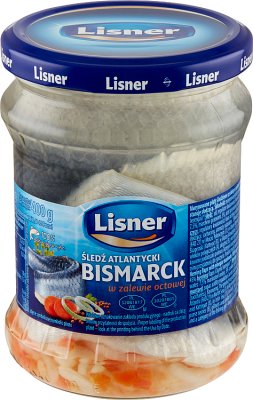 Lisner Bismarck Płaty śledziowe  w aromatycznej zalewie octowo-korzennej