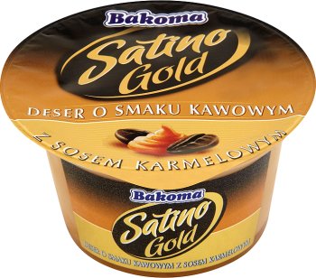 satino gold coffee dessert with caramel sauce