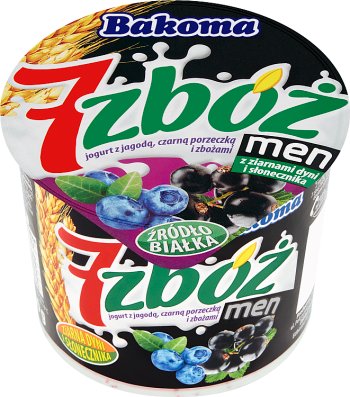 7 мужчин зерновых йогурт ягоды и черная смородина
