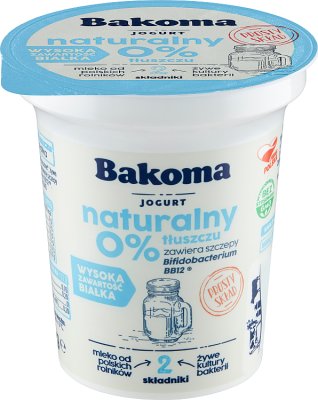 Bakoma jogurt naturalny probiotyczny 0%