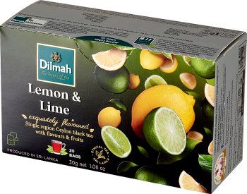 Чай Dilmah Lemon & Lime с ароматом лимона и лайма
