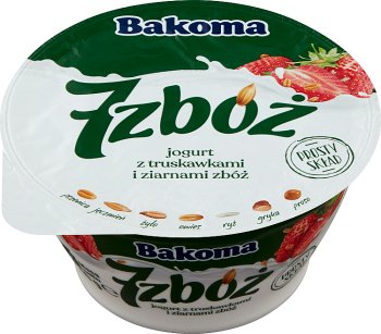 Bakoma 7 zbóż jogurt z truskawkami i ziarnami