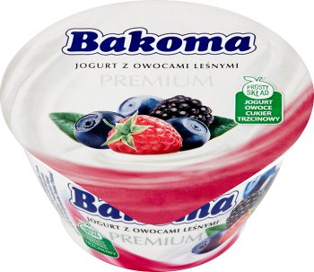 Bakoma Premium jogurt  z owocami leśnymi
