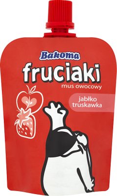 Bakoma fruciaki mus owocowy jabłko- truskawka