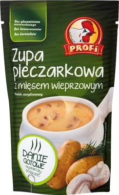 Profi Gotowe danie Zupa pieczarkowa z mięsem wieprzowym