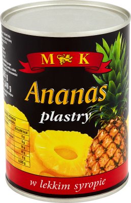 tranches d'ananas au sirop léger