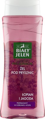 Biały Jeleń hipoalergiczny żel pod prysznic Łopian i Jagoda