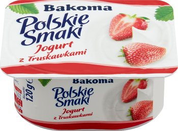 Polish flavors of strawberry yogurt