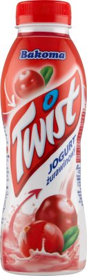 Bakoma Twist jogurt do picia żurawinowy