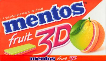 3d chewing gum citrus fruit sugar