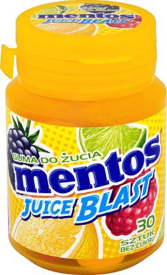 blast juice chewing gum sugar with the taste of fruit