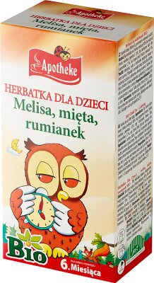 Apotheke Herbatka dla dzieci melisa mięta i rumianek BIO