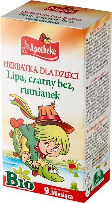 Apotheke Herbatka dla dzieci lipa, czarny bez, rumianek BIO