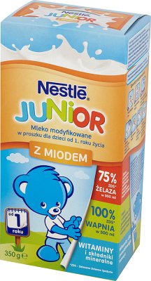 Lait junior avec du miel