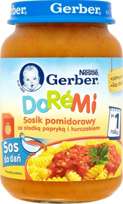 Gerber DoReMi Sosik pomidorowy ze słodką papryką i kurczakiem