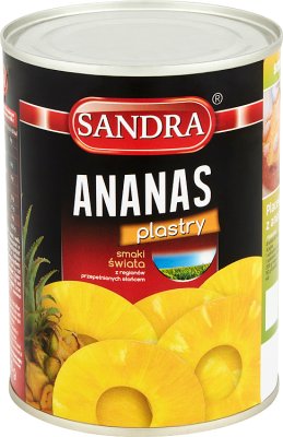 Sandra Ananas w plastrach w lekkim syropie