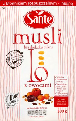 muesli with fruit 30% sugar free