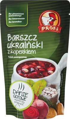 Ukrainian borscht with dill