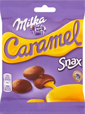 Milka Caramel Snax krążki z mlecznej czekolady z karmelowym nadzienim