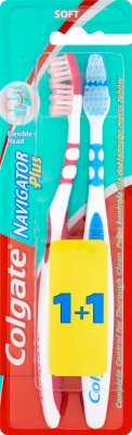 Colgate Navigator Plus szczoteczka do zębów 1+1 GRATIS soft