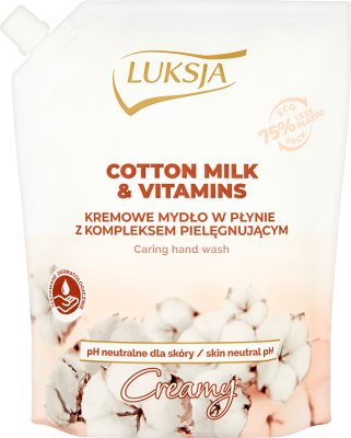 creamy soap supply of milk , cotton and provitamin B5