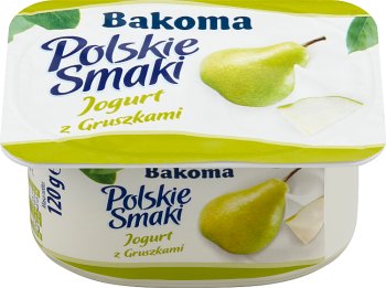 Sabores de pera polacos de yogur