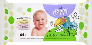 glücklich Baby-Feuchttücher Seide & Baumwolle neutralen pH-Wert 5,5