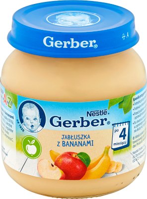 Gerber deserek rumiane jabłuszka z bananami