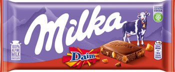 for you & me daim milk chocolate with pieces of crunchy caramel - almond butter