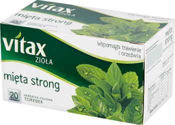 herbal tea bags, mint strong